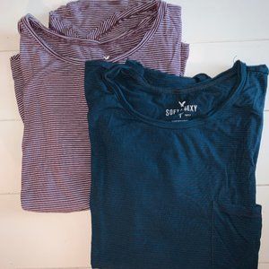 TWO STRIPED AMERICAN EAGLE TEES
